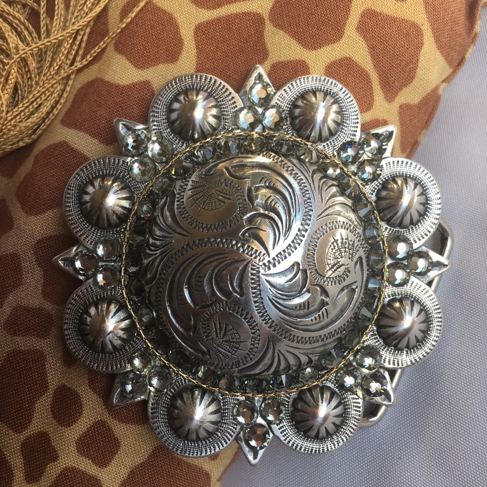 Swarovski embellished concho western buckle